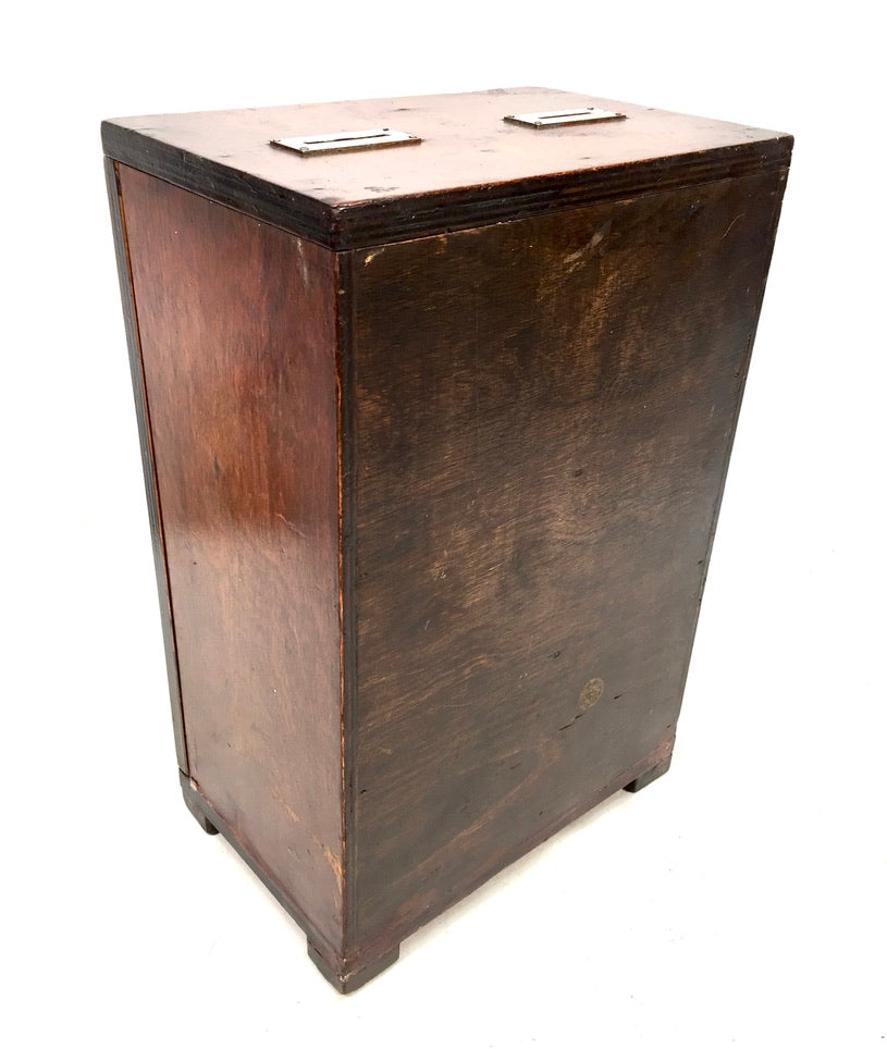 Antique Advertising - Wooden Coin Operated Cigarette Vending Machine / Working