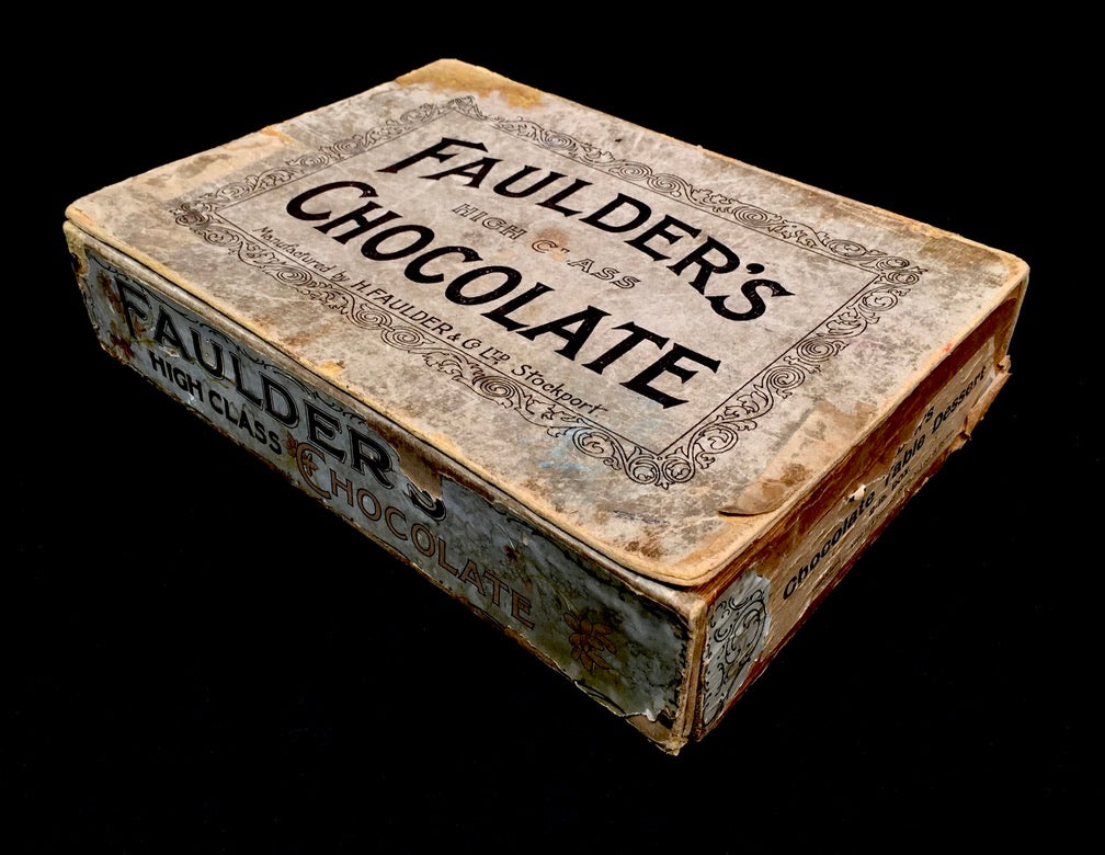 Antique Advertising - Faulder's Chocolate Confectionery Wooden Shop Display Box