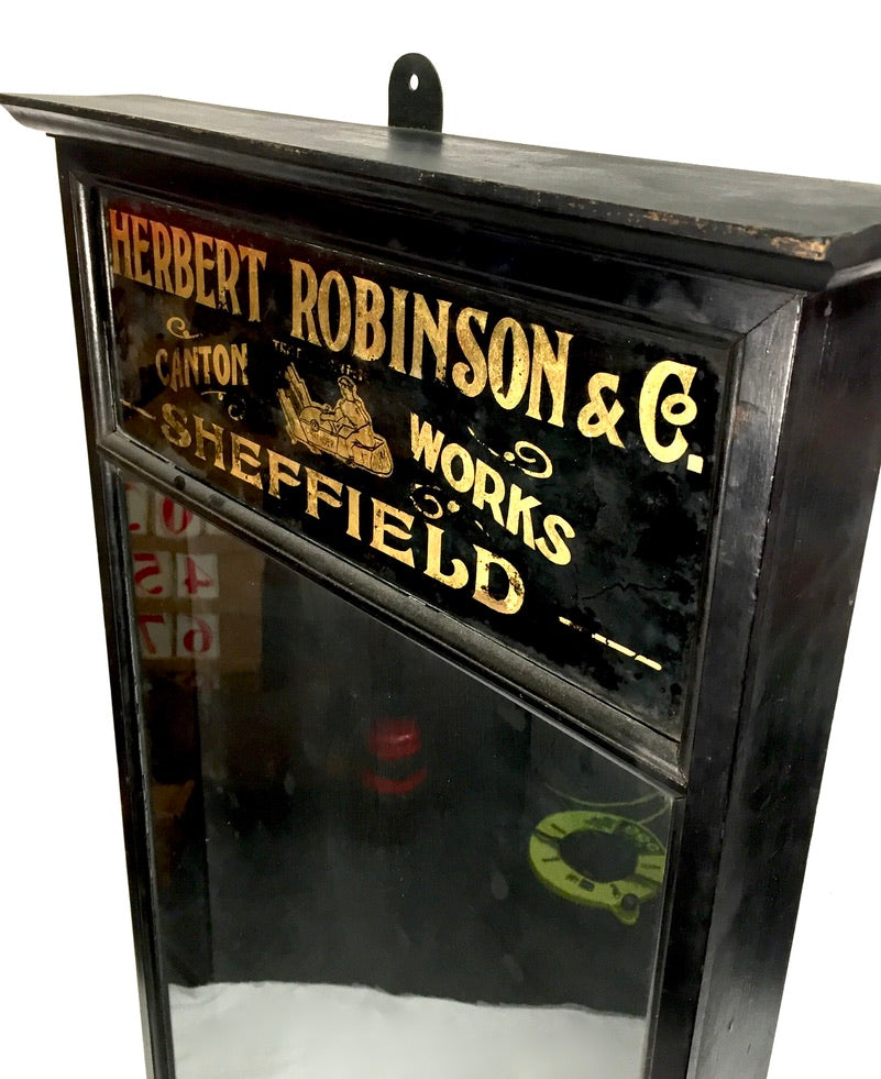 Antique Advertising 1930’s Herbert Robinson & Co Sheffield Shop Display Cabinet
