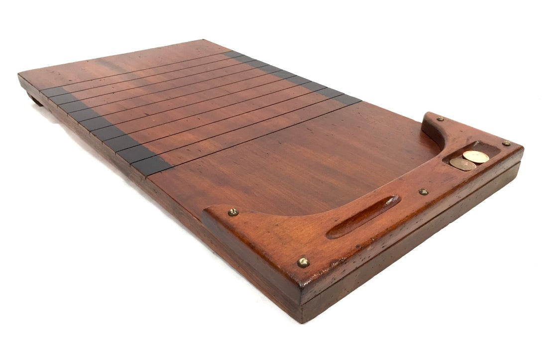 Vintage Classic British Pub Bar Game "Shove ha'penny" Board / Penny Pusher Game