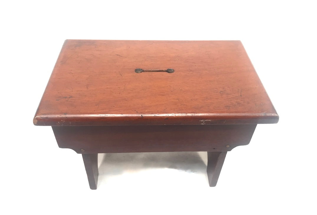 Antique Wooden 20th Century Money Box / Collection Box / Treen / Miniature Table
