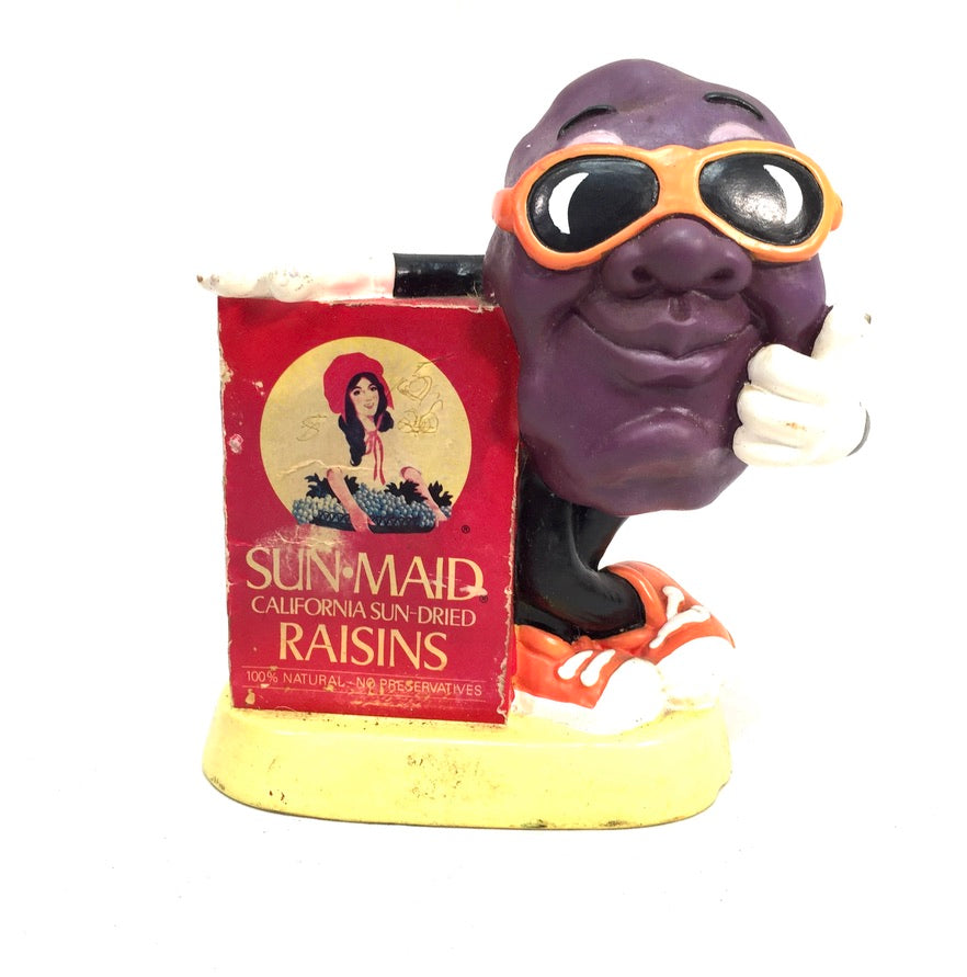 Vintage Advertising - California Raisins Sun-Maid Money Box / Coin Storage Bank