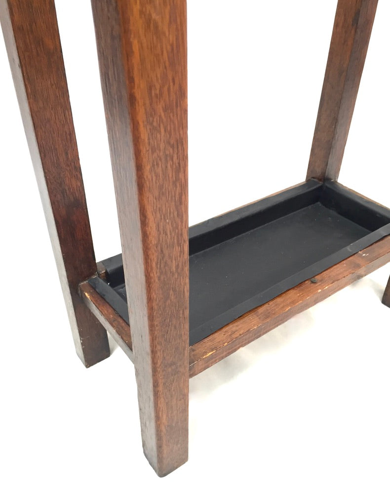 Antique Entrance Hall Oak Wooden Stick and Umbrella Stand Holder c.1930