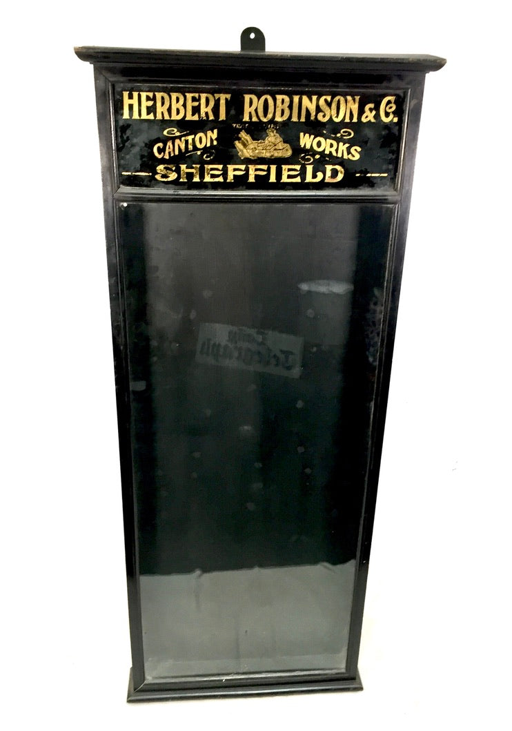 Antique Advertising 1930’s Herbert Robinson & Co Sheffield Shop Display Cabinet