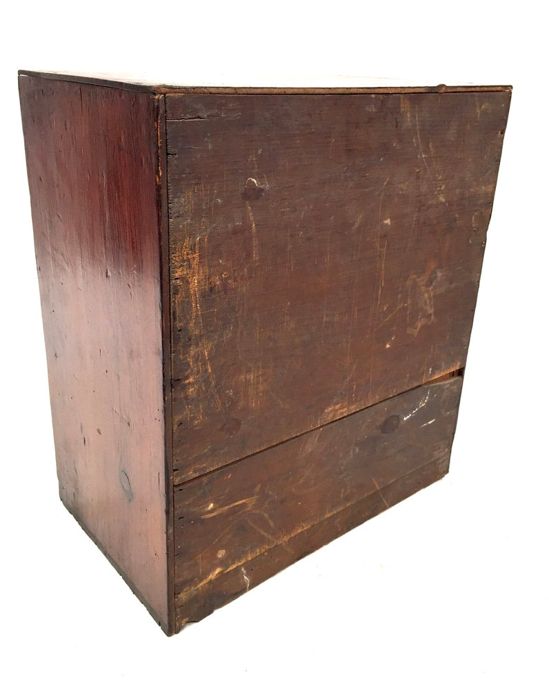 Antique Tabletop Wooden Chest of Collectors Drawers / Storage Box / Cabinet