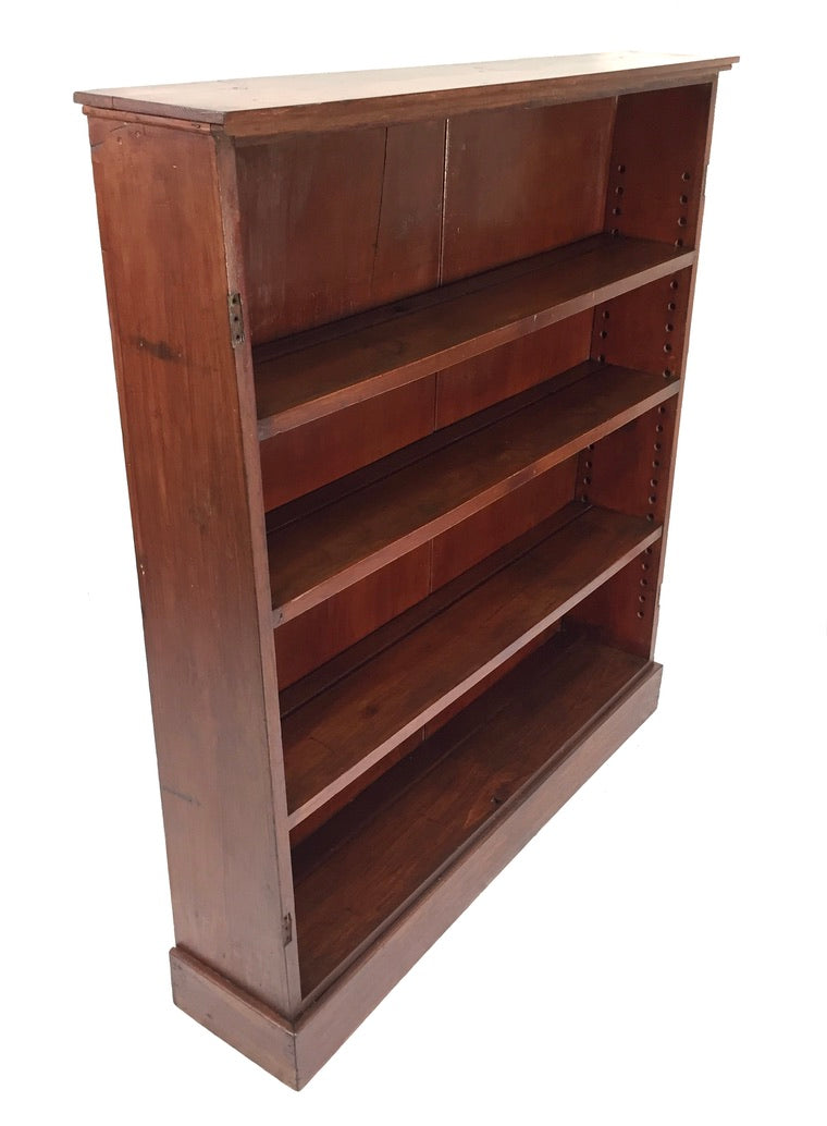 Antique Wooden Bookcase / Book Shelf Display Rack Freestanding c.1950 / Vintage