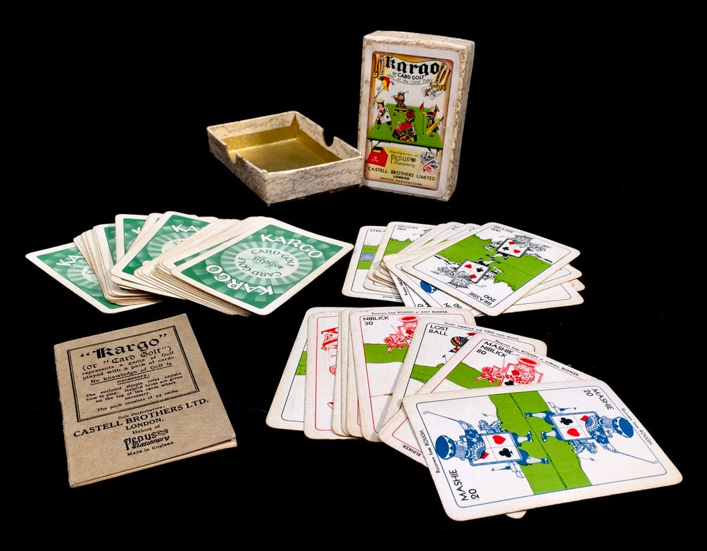 Antique Kargo Golf Playing Card Game / Complete Set / Castell Brothers c.1930