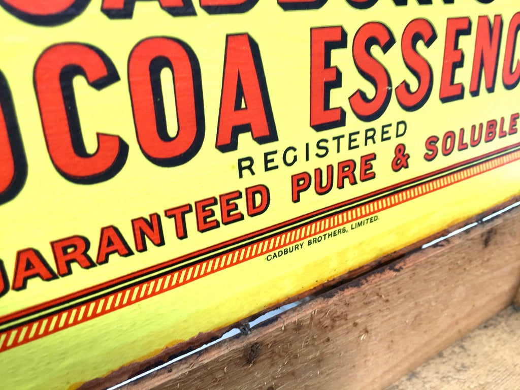 Antique Advertising - Cadbury's Chocolate Confectionery Wooden Shop Display Box