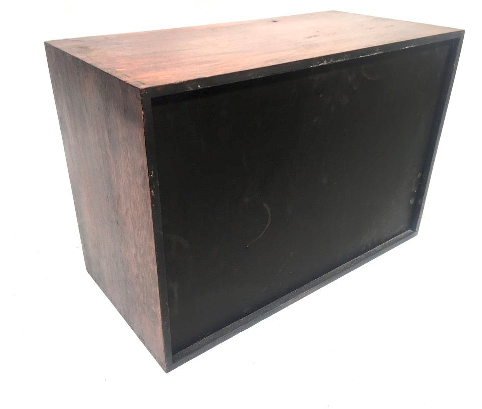 Vintage Wooden Tabletop Storage Drawers / Desktop Filing Cabinet Box c.1950