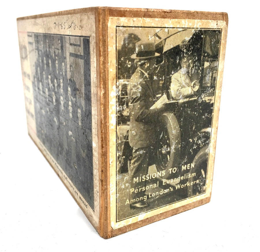 Antique London City Missionary Society Collection Money Box Missions to Men 1965