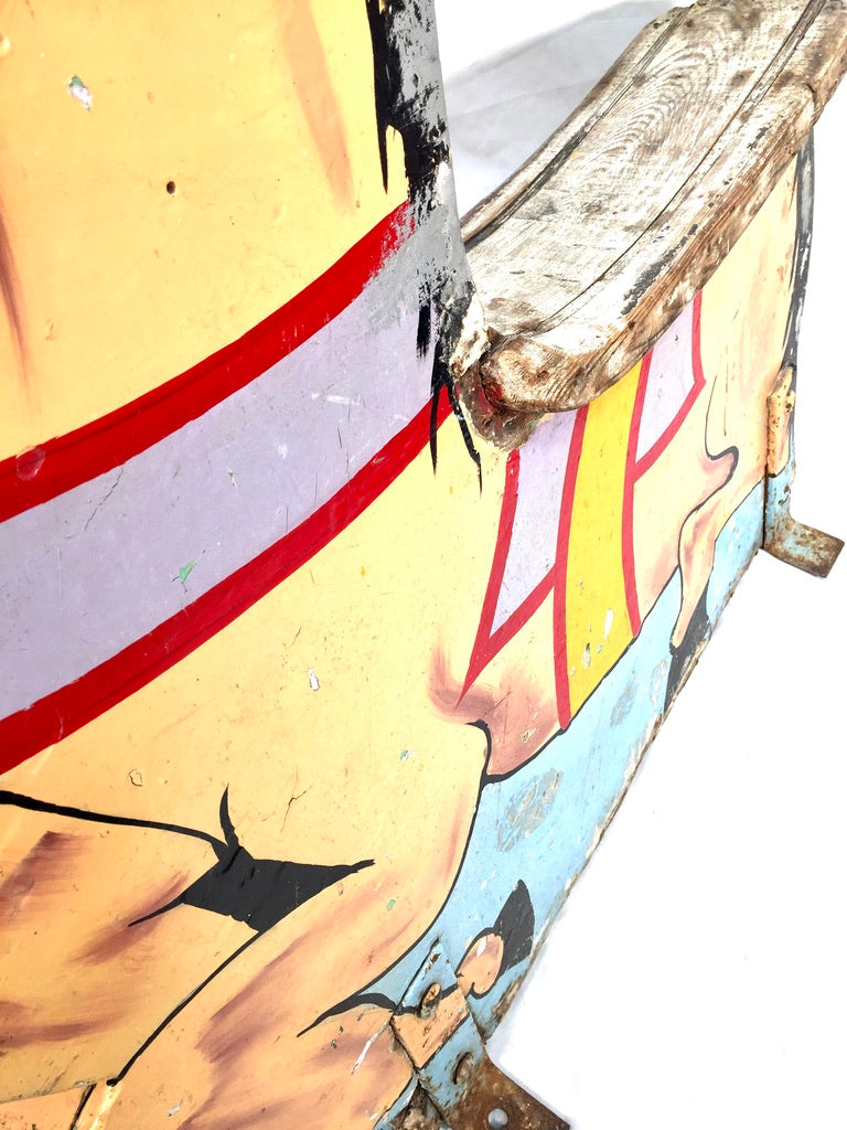 Antique Hand Painted Salvaged Fairground Carousel Animal Horse Figure / Ride