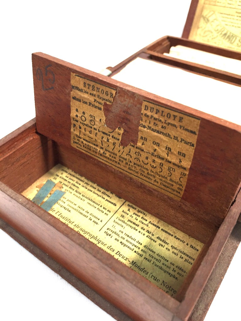 Antique 19th Century French Stenographie Duploye Travel Stationery Writing Kit