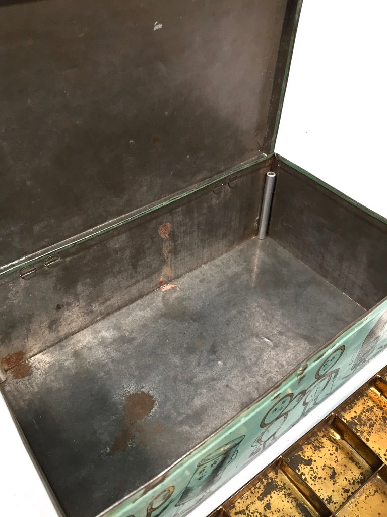 Antique Advertising - C.C.B. Treasure Box Sewing Tin by Huntley Boorne & Stevens