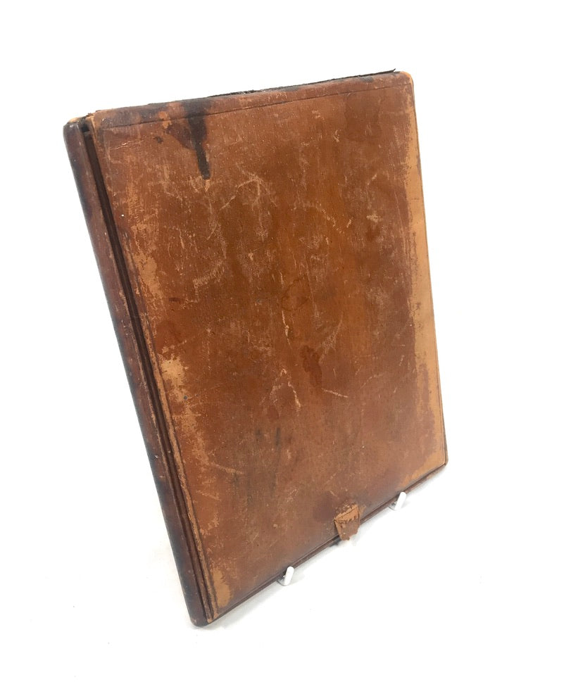 Antique 19th Century Folding Gentlemen' Campaign Mirror / Portable / Travel