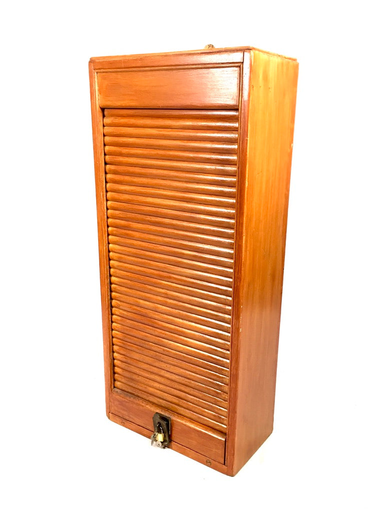 Antique 20th Century GWR Tambour Fronted Wall Mounted Railway Ticket Holder Rack