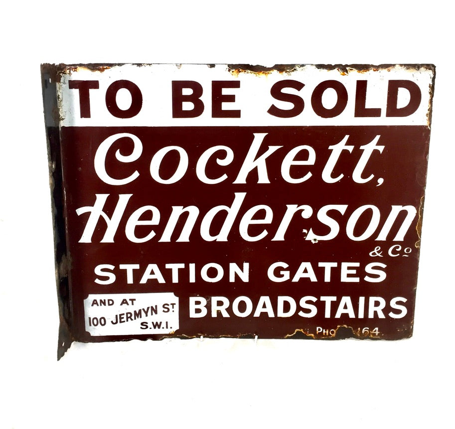 Antique Advertising - Early 20th Century Enamel Sign for a London Estate Agents