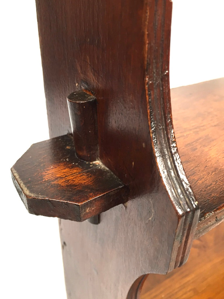 Antique Wooden Hand Carved Arts & Crafts Wall Hanging Peg Display Shelf & c1930s