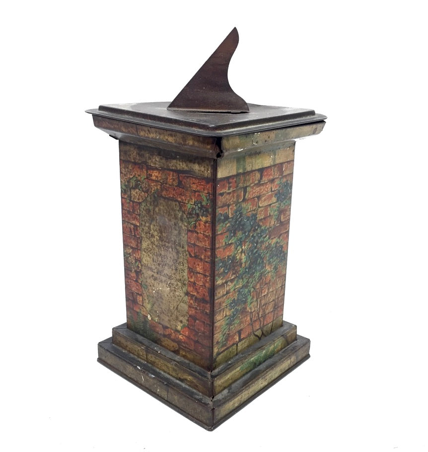 Antique Advertising - William Crawford & Sons Sundial Shaped Biscuit Tin c.1920