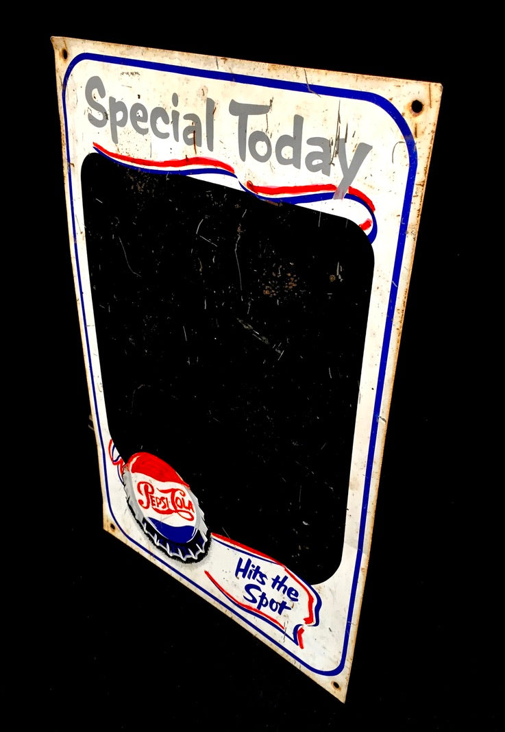 Antique American Advertising Pepsi Cola Specials Today Chalk Board Display Sign