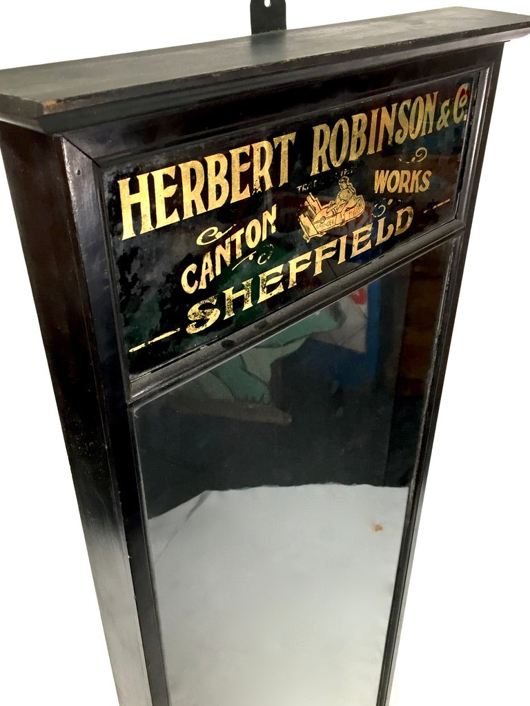 Antique Advertising 1930’s Herbert Robinson & Co Sheffield Shop Display Cabinet