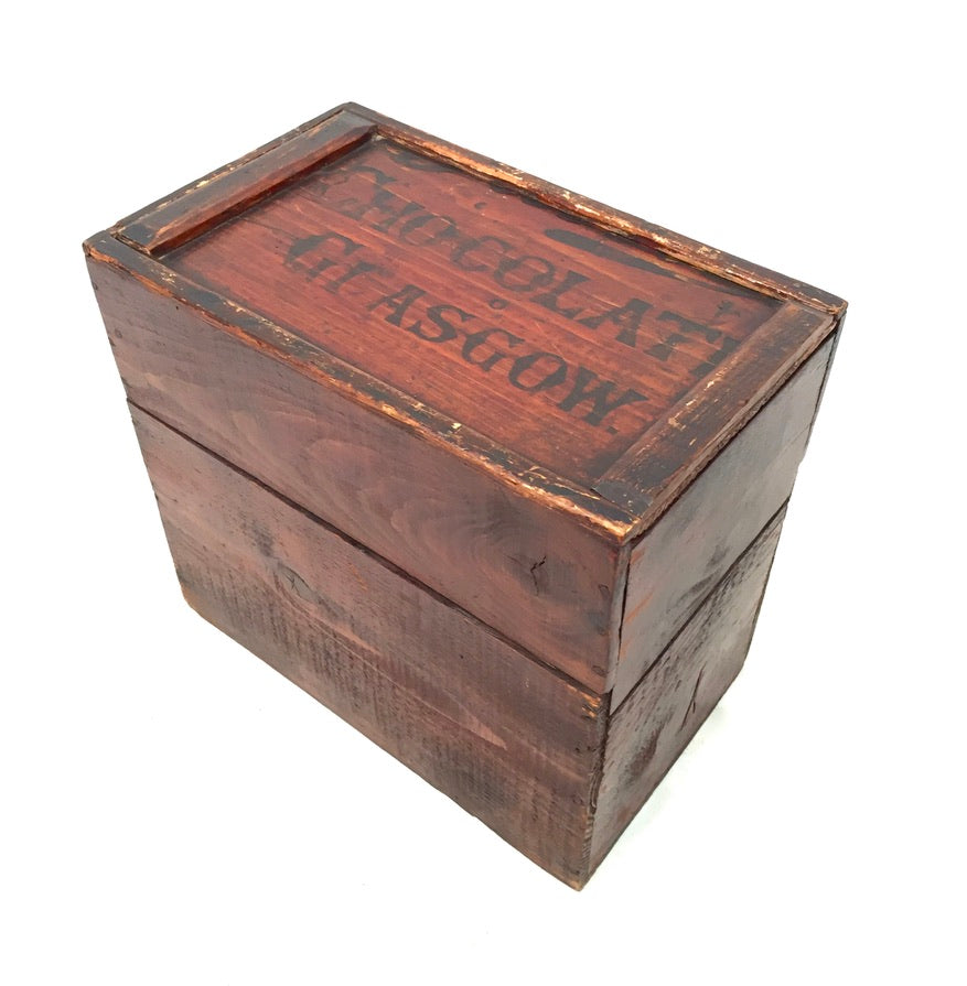 Antique Advertising Wooden Reeves Marzipan Walnut Confectionery Shop Display Box