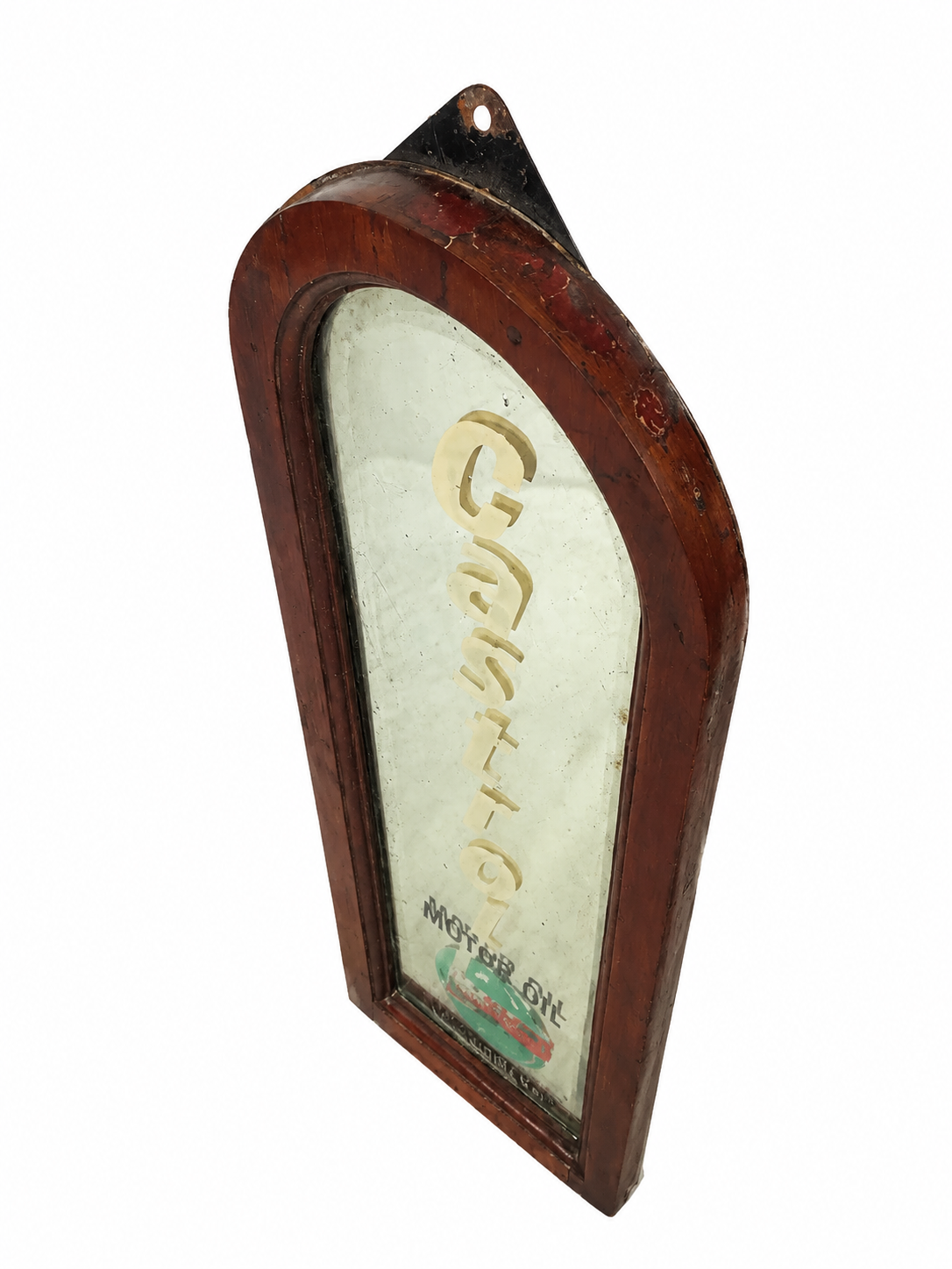 Antique Advertising -  Rare Framed Castrol Motor Oil Garage Mirror / Sign