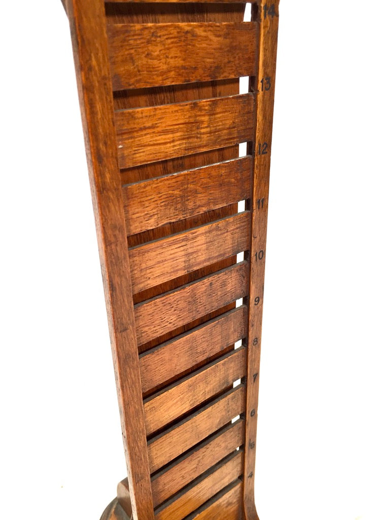 Antique 1920s Wooden Oak "EBOR" Skirt Marker Haberdashery Dressmakers Tool