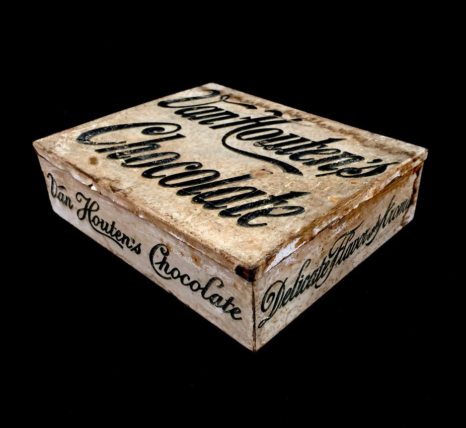 Antique Advertising - Van Houten's Chocolate Confectionery Shop Display Box Tin