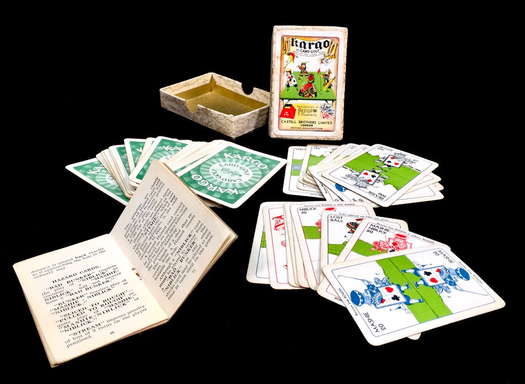 Antique Kargo Golf Playing Card Game / Complete Set / Castell Brothers c.1930