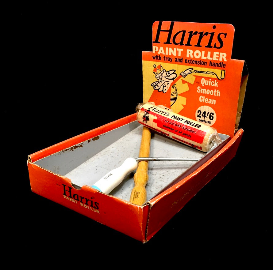 Antique Advertising - Vintage Unused Harris Paint Roller Set / Complete c1960