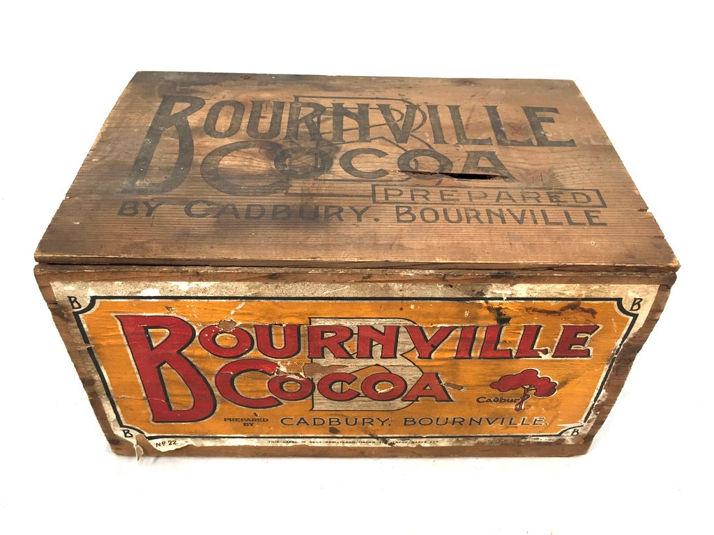 Antique Advertising - Cadbury's Chocolate Confectionery Wooden Shop Display Box