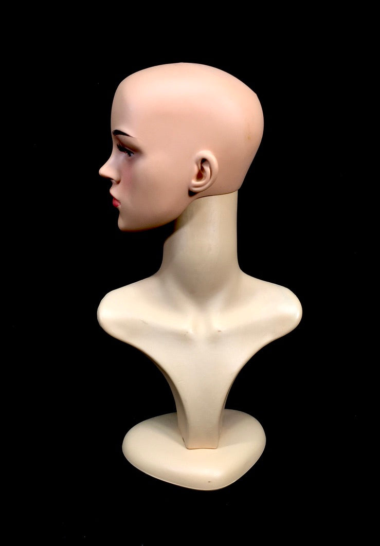 Vintage Advertising - Countertop 1970s Adjustable Mannequin Head / Shop Display
