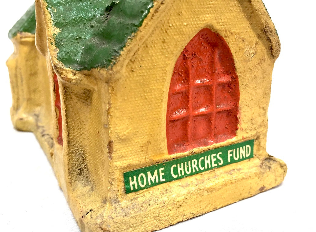 Vintage Papier Mache Collection Box For Home Church Fund Money Box / Antique