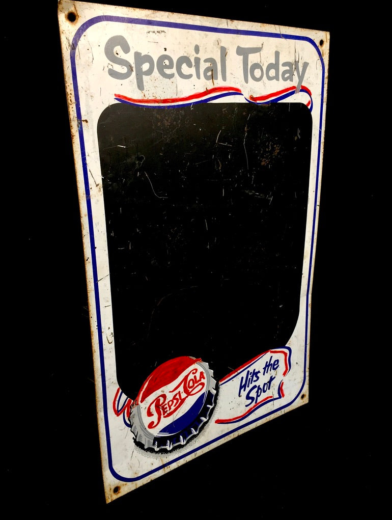 Antique American Advertising Pepsi Cola Specials Today Chalk Board Display Sign