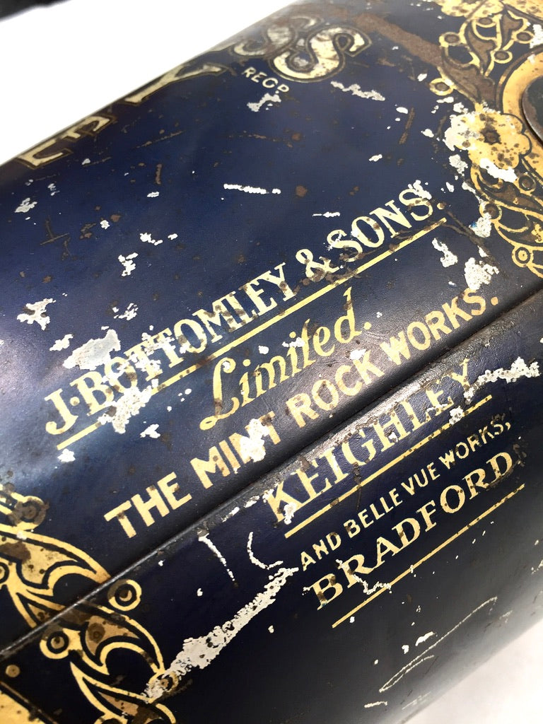 Antique Advertising 1920s J Bottomley & Sons Matchless Creamy Toffee Tin Bucket