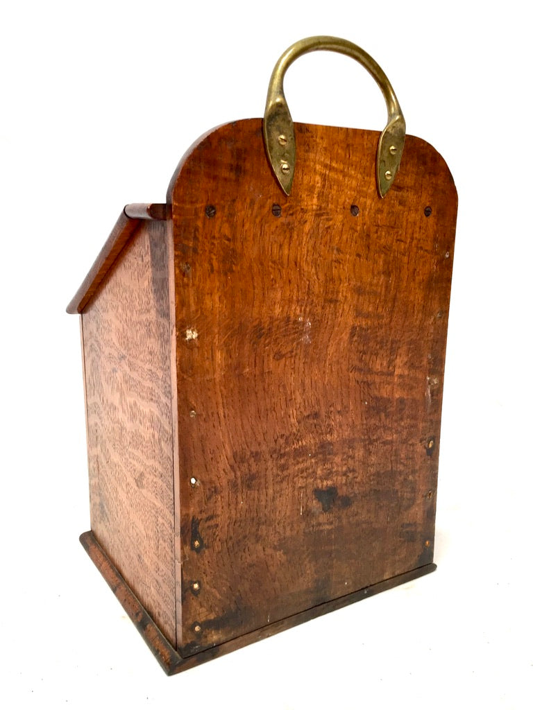 Antique Victorian Oak Country House Wooden Letter / Post Box / Stationery c.1900