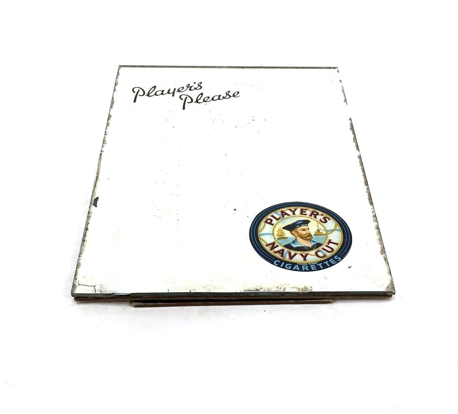 Antique Advertising - Player's Please Navy Cut Cigarettes Mirror / Sign Tabletop