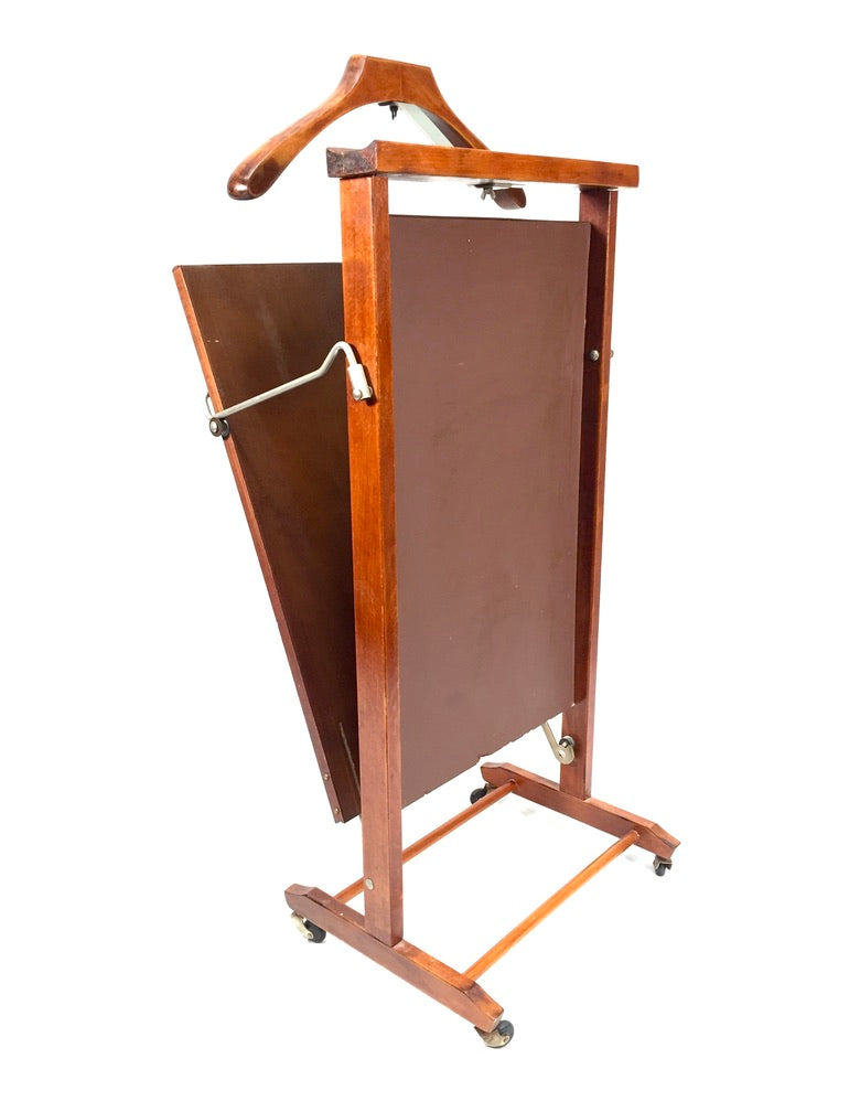 Antique Wooden Gentlemens Valet Stand & Trousers Press Mid 20th Century