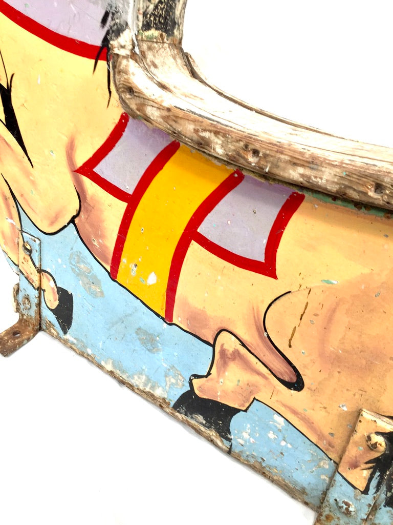 Antique Hand Painted Salvaged Fairground Carousel Animal Horse Figure / Ride