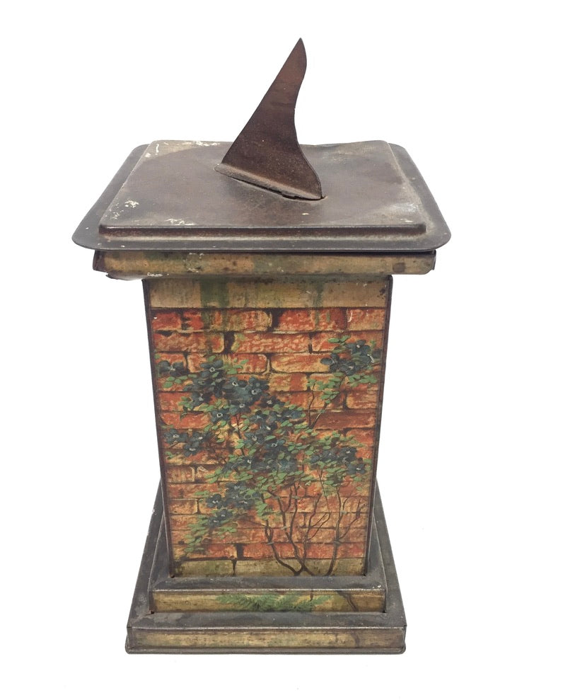 Antique Advertising - William Crawford & Sons Sundial Shaped Biscuit Tin c.1920