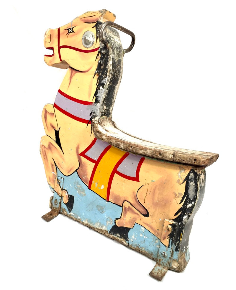 Antique Hand Painted Salvaged Fairground Carousel Animal Horse Figure / Ride