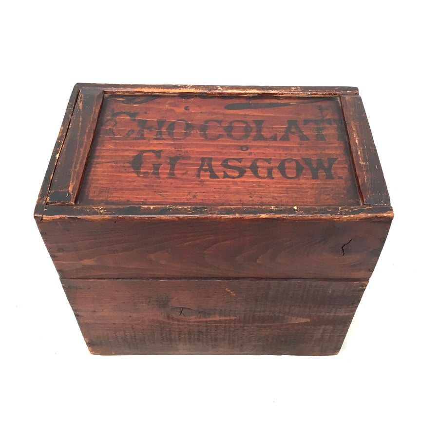 Antique Advertising Wooden Reeves Marzipan Walnut Confectionery Shop Display Box