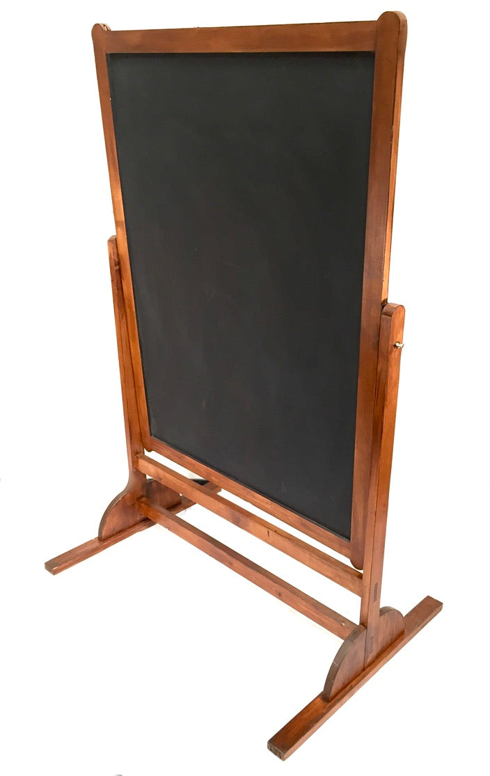 Mid 20th Century Large Double Sided Wooden Framed &nbsp;School Chalkboard Black Board
