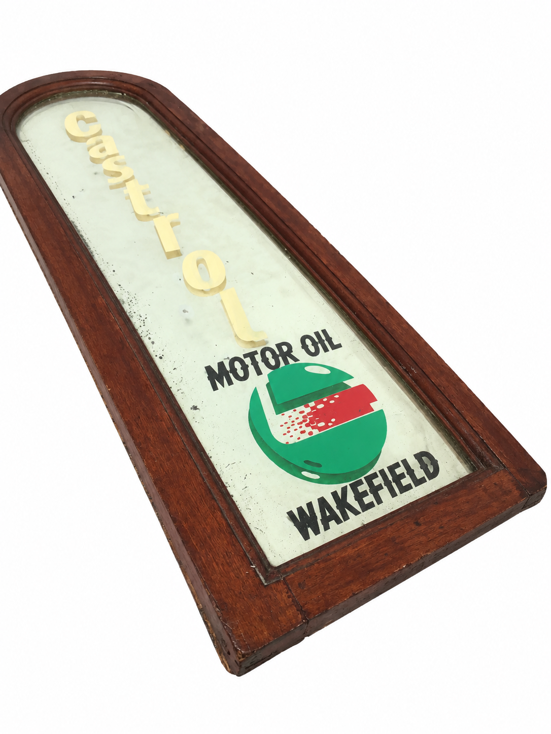 Antique Advertising -  Rare Framed Castrol Motor Oil Garage Mirror / Sign