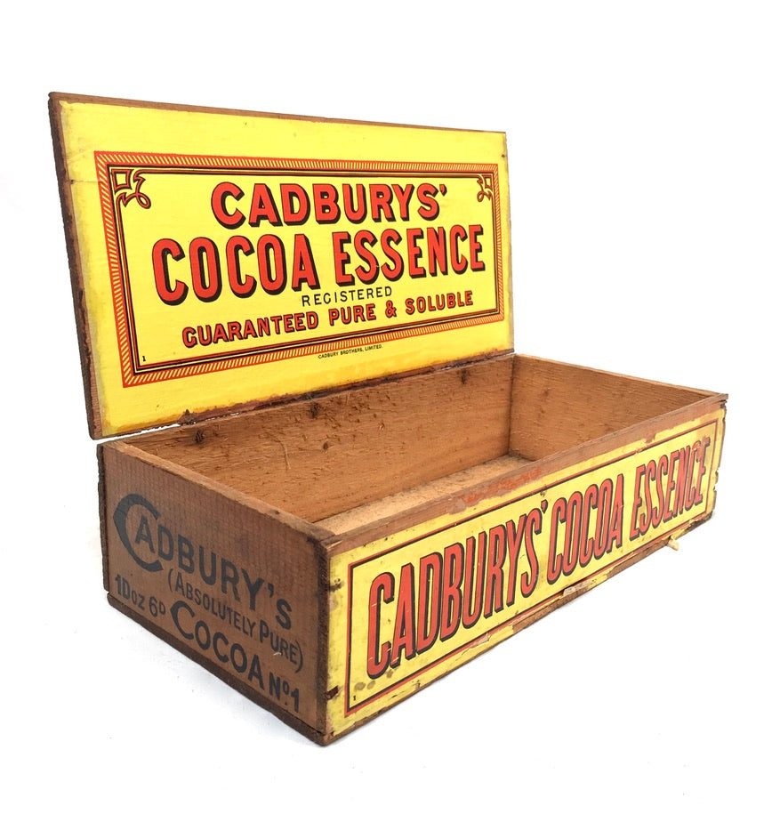 Antique Advertising - Cadbury's Chocolate Confectionery Wooden Shop Display Box