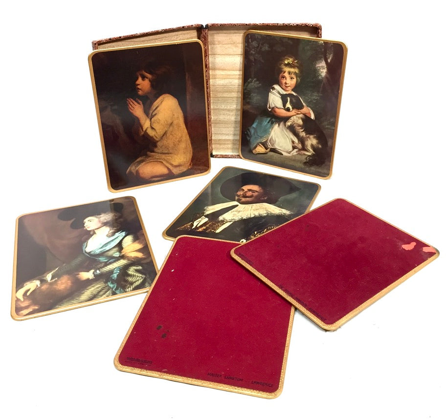 Vintage 1960s Complete Set of Win-El-Ware Table Mats Old Master Paintings In Box