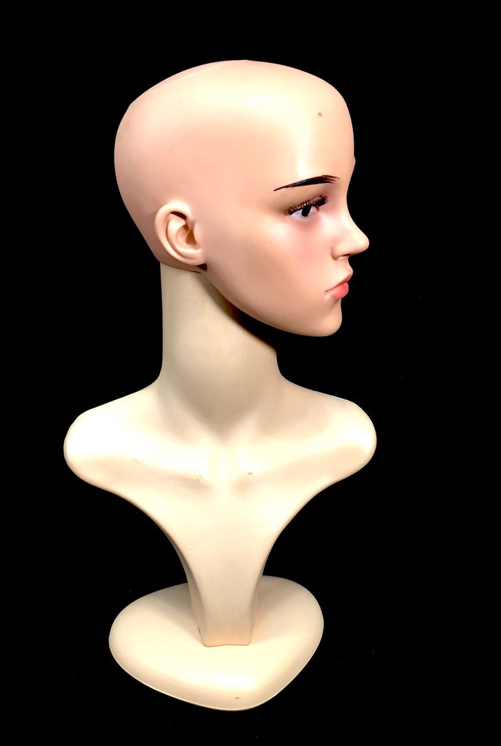 Vintage Advertising - Countertop 1970s Adjustable Mannequin Head / Shop Display