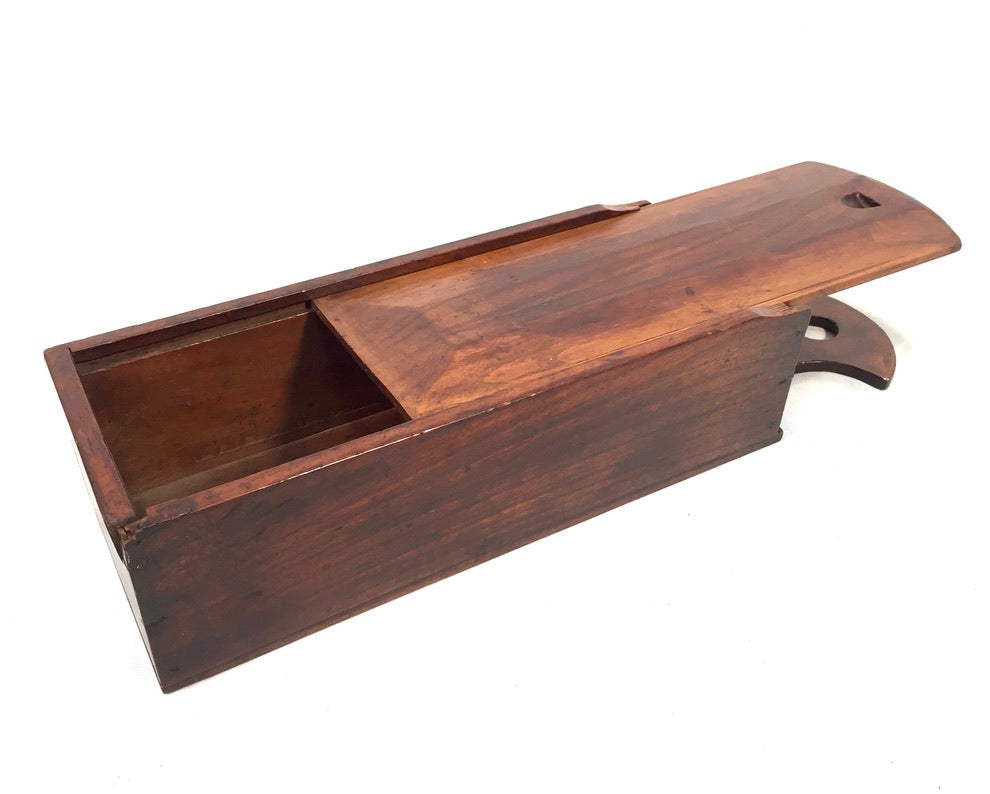 Antique Gothic Revival Wooden Candle Box / c.1900 Wall Hanging / Tabletop