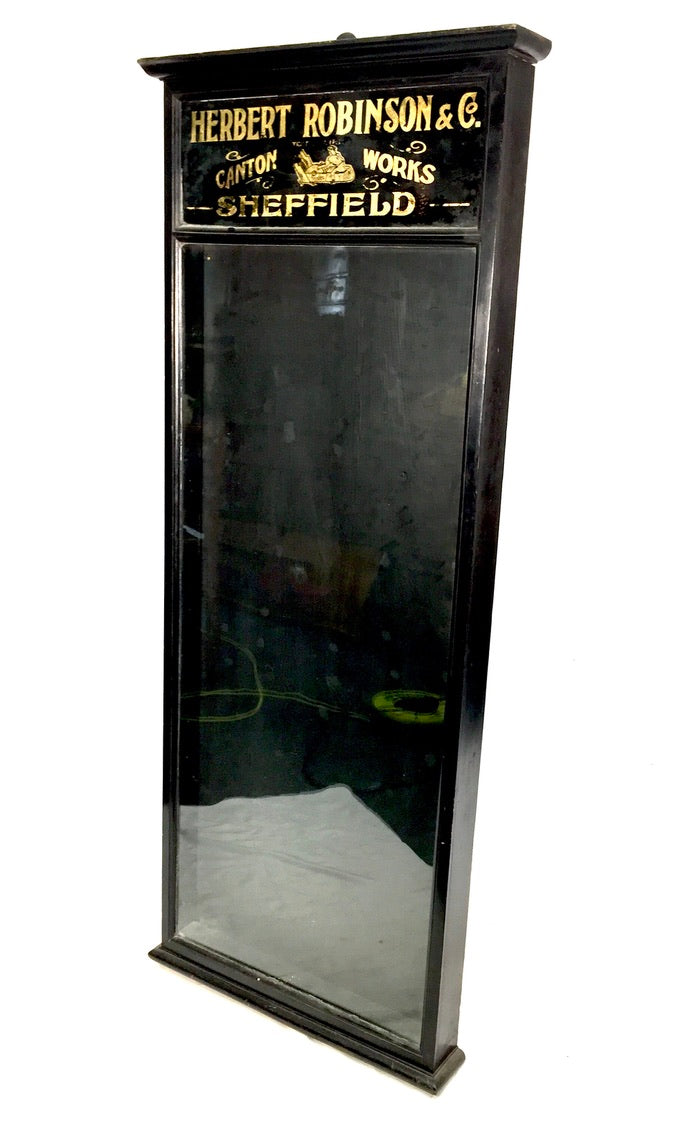 Antique Advertising 1930’s Herbert Robinson & Co Sheffield Shop Display Cabinet