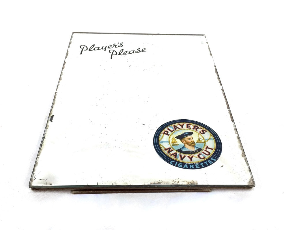Antique Advertising - Player's Please Navy Cut Cigarettes Mirror / Sign Tabletop